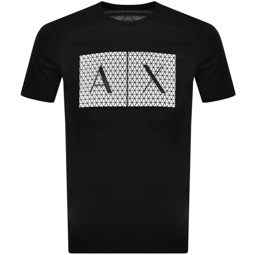 Alternative Image for ProductArmani Exchange Crew Neck Logo T Shirt Black1